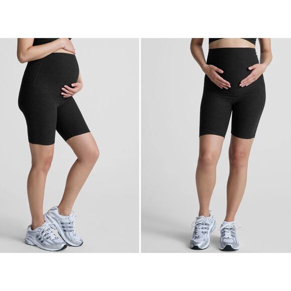 Beyond Yoga Maternity Spacedye Cruiser Maternity Biker Short, Gray, Size S, EUC - Picture 2 of 8